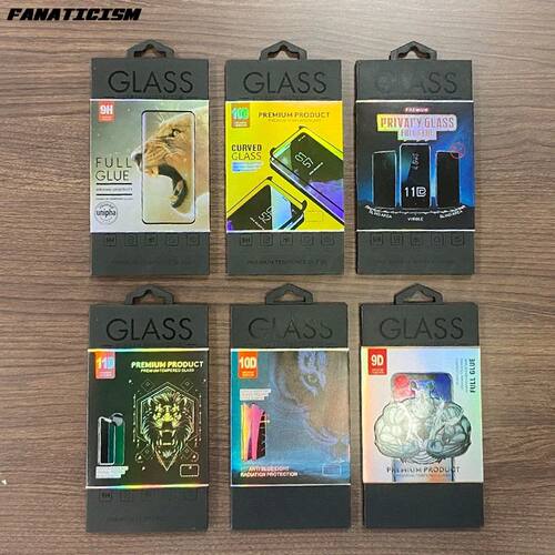 100pcs Mobile Phone Tempered Glass Packaging Box Curved Anti