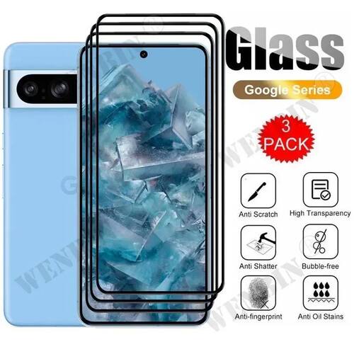 3 Pcs Tempered Glass For Google Pixel 11 10 9 8 7 6 Pro XL 7