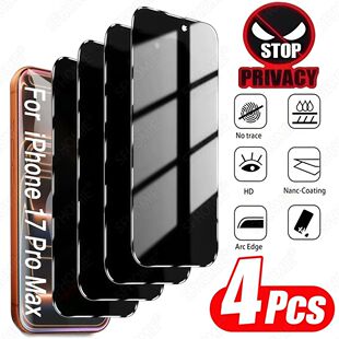 4Pcs Anti-Spy Screen Protector For iPhone 11 12 13 14 15 16