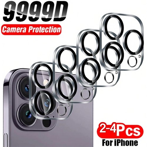 2-4Pcs Full Cover Protective Glass For iPhone Max Camera Protector 14 Mini Ultra HD Not Affect Night