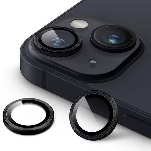 Black Silver Tempered Glass Camera Lens Protector 1 Set For