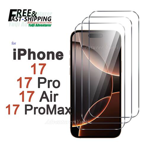 Screen Protector For iPhone 18 17 Pro MAX Air 17E 16 15 Tempered Glass HD Crystal High Aluminum 9H