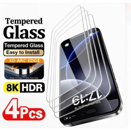 4Pcs High Clear Screen Protector For iPhone 17 16 15 Pro Max