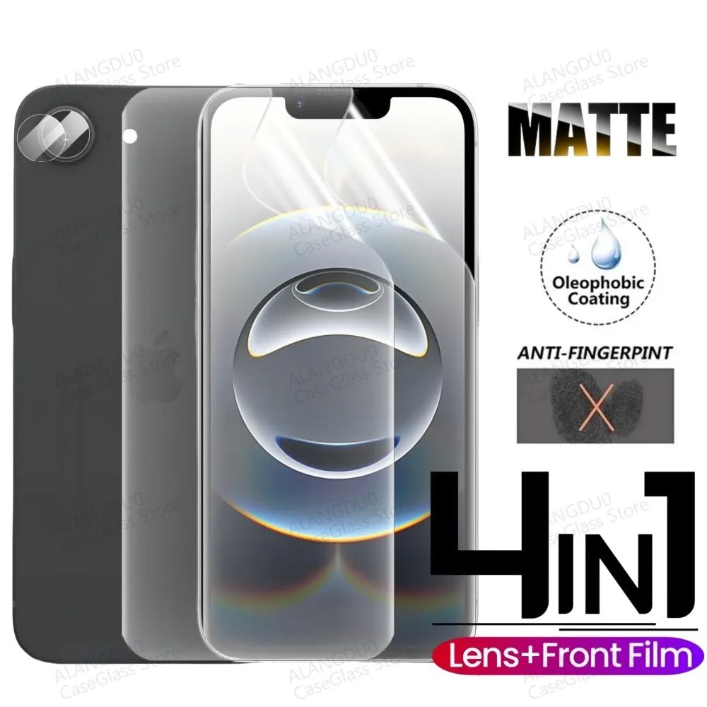 4IN1 Matte Hydrogel Film For iPhone 16e Full Cover Protectiv