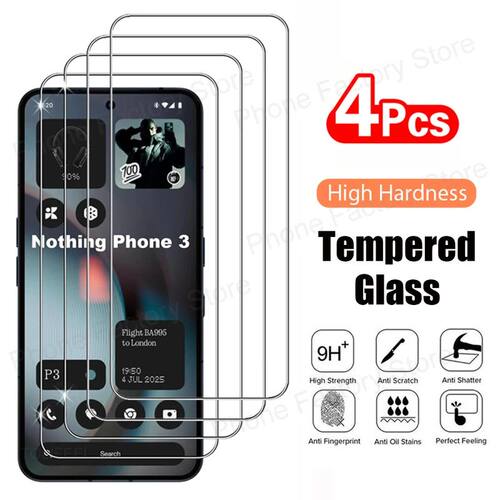 4PCS Tempered Glass For Nothing Phone 3 HD Clear Premium Pro