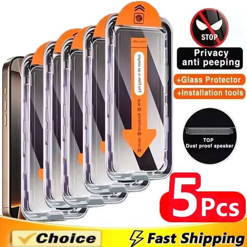 5Pcs Dust Free Installation Privacy Screen Protector for IPh