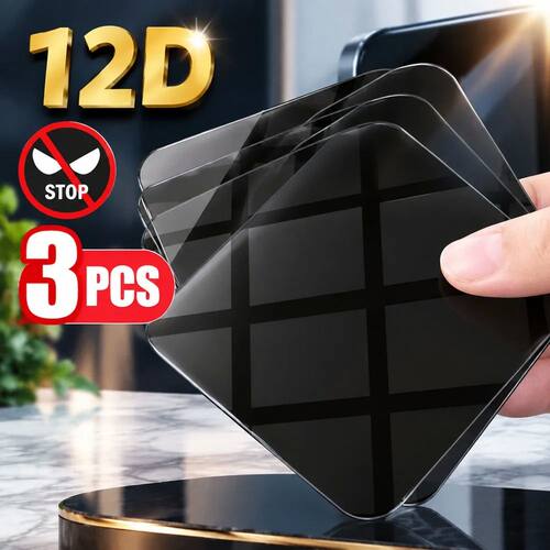3PCS Anti Spy Screen Protector For iPhone 16 15 14 13 Privac