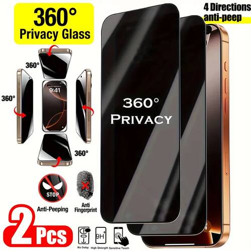 Anti-Spy Glass For iPhone 17 Pro 16 15 13 14 11 12 Pro Max 1