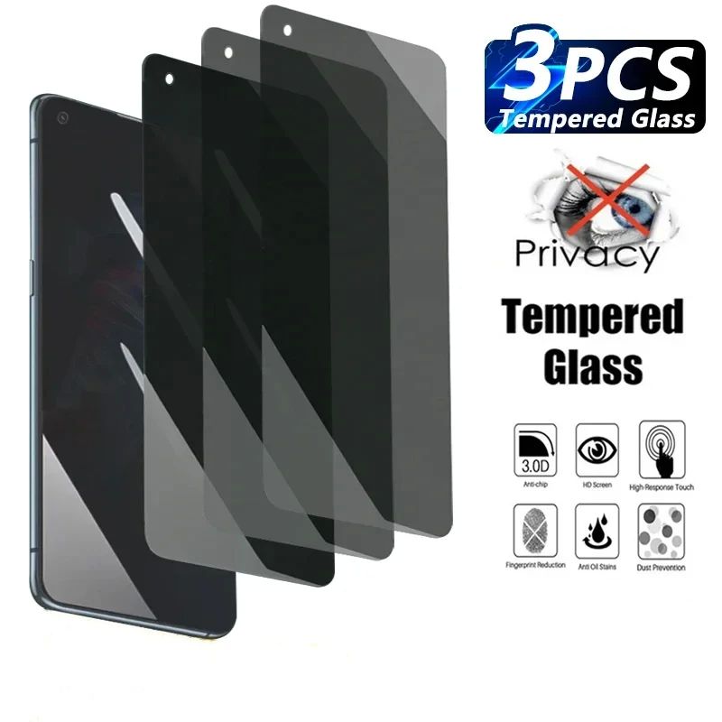 3Pcs Private Screen Protector For Realme 5 6 7 8i 9 Pro Plus