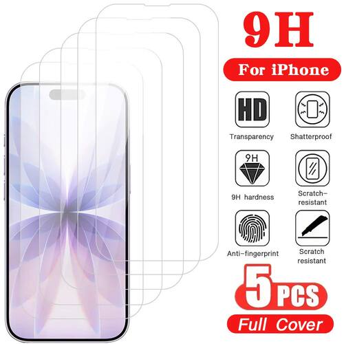 2-5Pcs Tempered Glass Screen Protector For iPhone Duo 18 17 ProMax 13 12 11 Pro Max Mini X XR XSMax