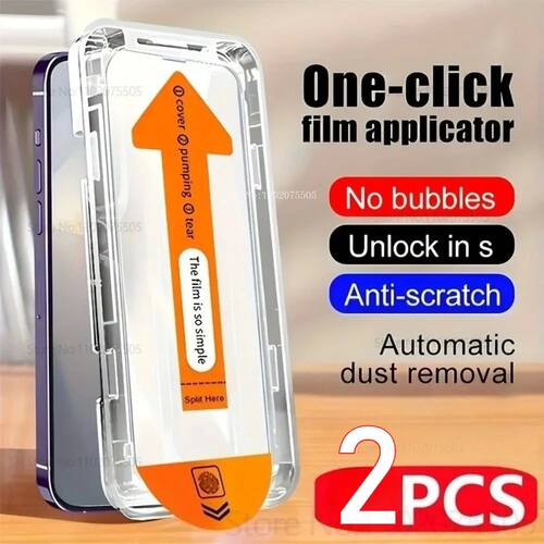 2pcs HD Dust Tempered Glass for IPhone 17 Promax 15 Promax 1