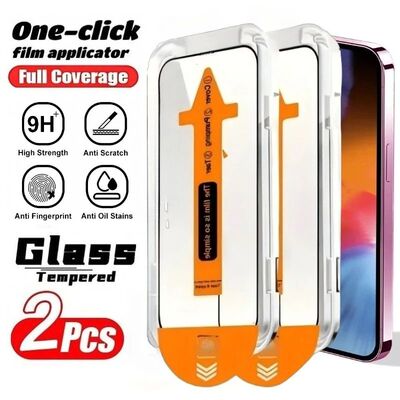 2Pcs Full Cover Screen Protector for iPhone 17 16 15 Pro Max