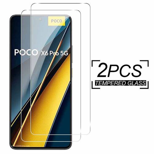 2Pcs for Xiaomi Poco X6 Pro 5G Screen Protector Tempered Gla