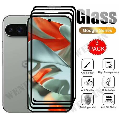 3 Pcs Tempered Glass For Google Pixel 10 9 Pro XL 8 7 6 Pro