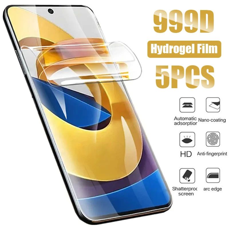 5PCS Hydrogel Film For Xiaomi Redmi Note 8 9 10 Pro 10S 9S 8