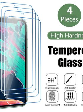4PCS Tempered Glass for iPhone 13 12 11 Pro Max Mini Screen
