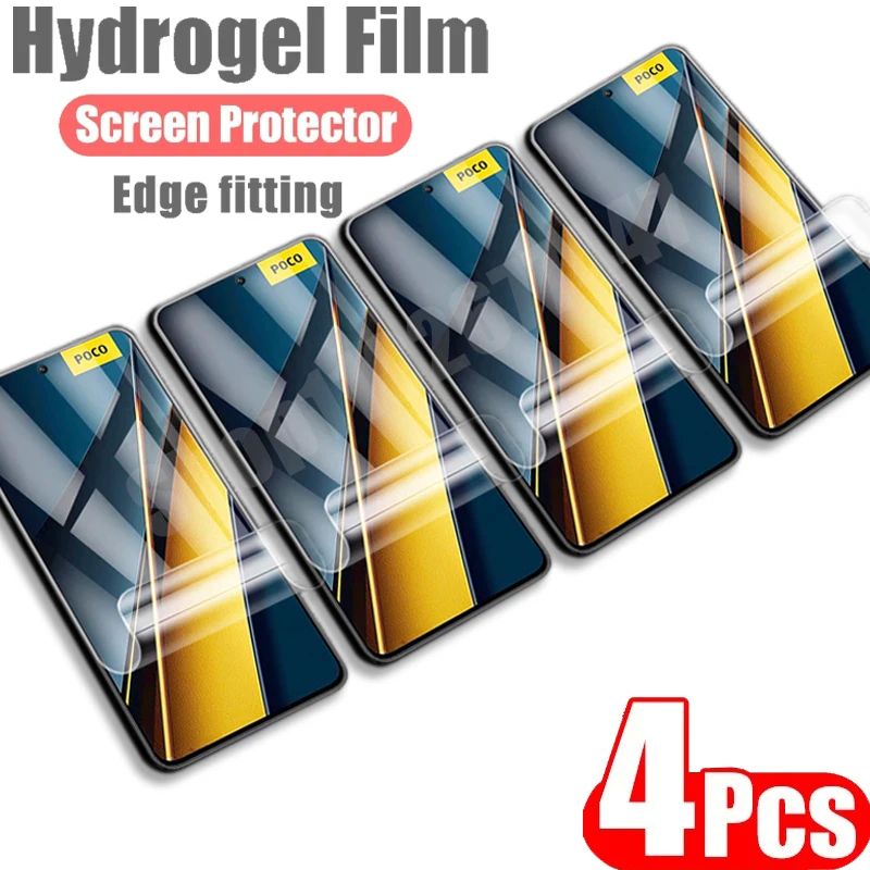 4Pcs Hydrogel Film For Xiaomi Poco F6 X6 Pro 5G X6 Neo Scree