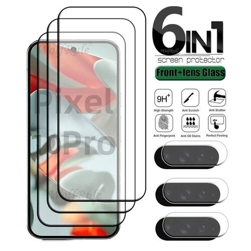 6-in-1 For Google Pixel 10 Pro Glass Google Pixel 10 Pro XL