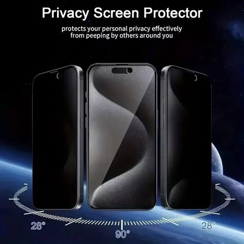 4PCS Anti-Spy Privacy Tempered Glass Screen Protector for iP