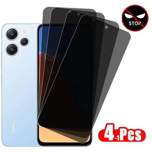 Privacy Screen Protector For Xiaomi Redmi 12 Tempered Glass
