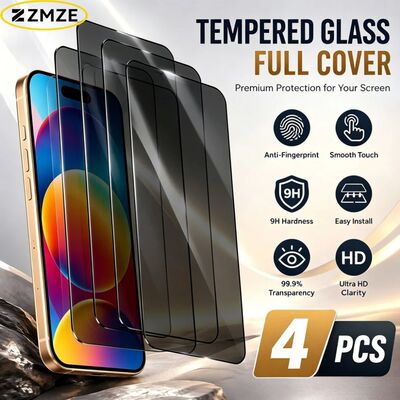 4Pcs Anti Spy Screen Protector  for iPhone 16 17 14 15 Pro M