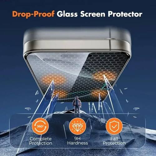 4Pcs Tempered Glass For iPhone 17 16 15 Pro Max 14 Plus 12 1