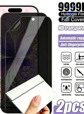 2Pcs Full Cover Anti Spy Hydrogel Film for iPhone 17 16 15 1