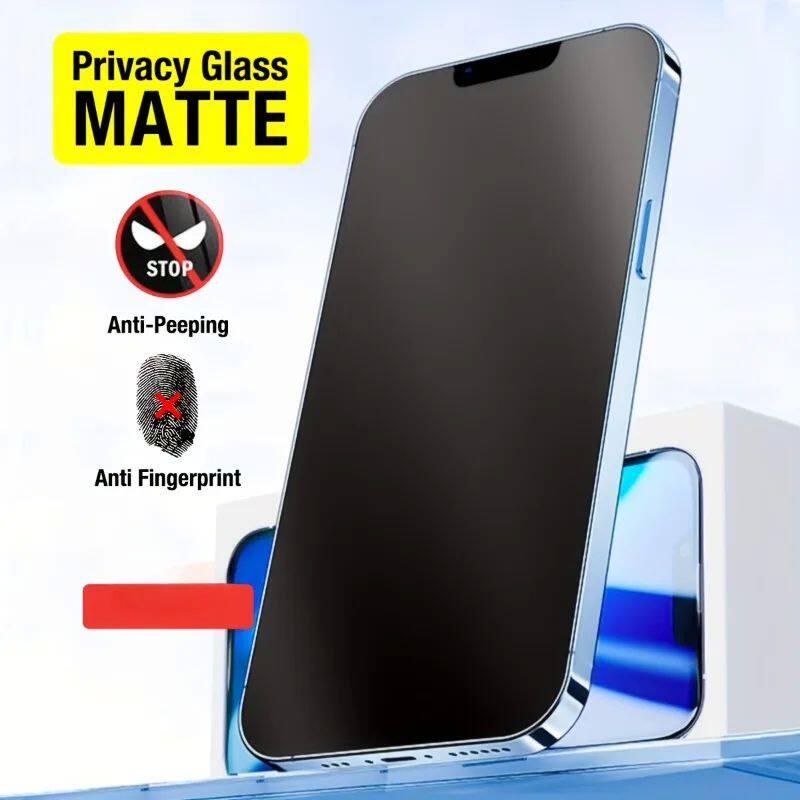 2Pcs Matte Anti-Spy Tempered Glass Screen Protector For iPho