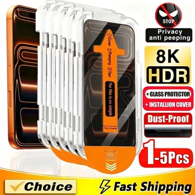 Privacy Screen Protector For iPhone 17 Pro Max 16 15 11 12 13 14 16e Anti-Spy Tempered Glass 17 Pro