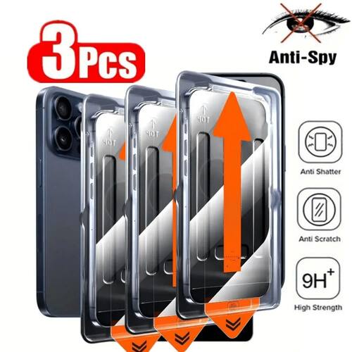 3pcs Privacy Tempered Glass for IiPhone 16 15 14 13 12 11 Pr