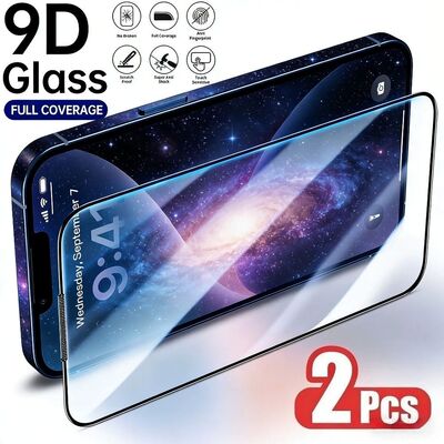2Pcs Full Cover Screen Protector for iPhone 17 16 15 14 Pro