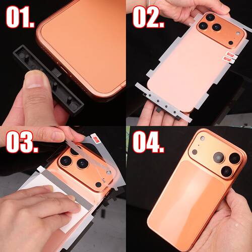 For iPhone 17 Pro Max Air 17Pro 17PM 17Air HD Side Frame Bac