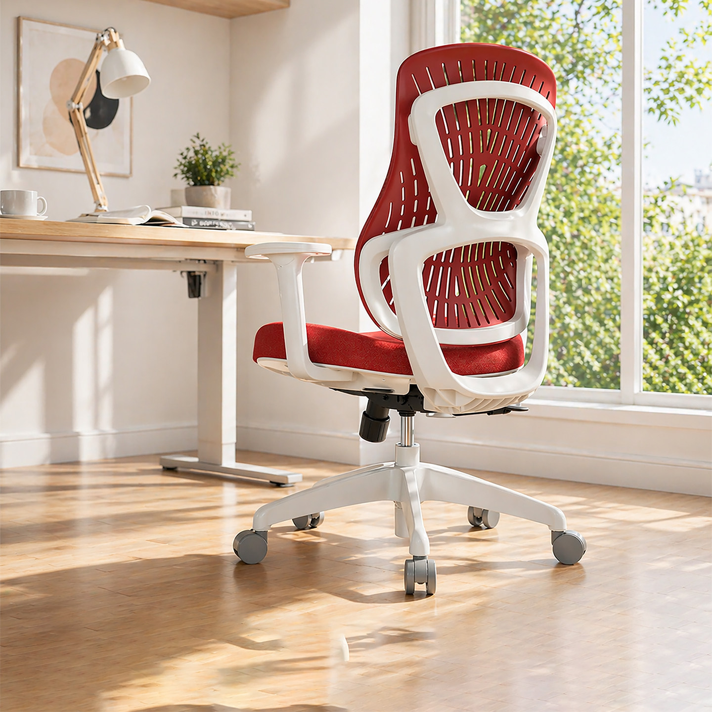 泉琪网红软胶靠背办公椅人体工学电脑椅家用久坐护腰透气凉感椅子