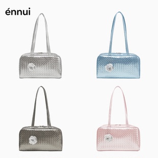 ennui 珠光编织 原创春夏大容量手提单肩编织波士顿女单肩手提包