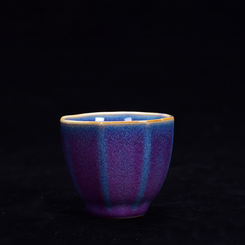 源头工厂窑变陶瓷杯钧瓷主人杯复古家用功夫茶具单杯闻香杯品茗杯