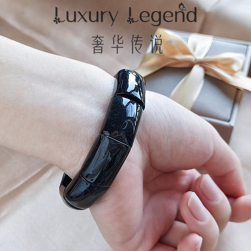 奢华传说珠宝 解水逆 本命年首饰黑冰翡翠珠宝玉手链原创国潮礼物