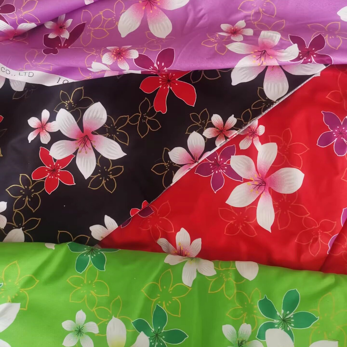 台湾传统客家花布 全棉烫金油桐花 床品服饰提袋包装桌布布置文创