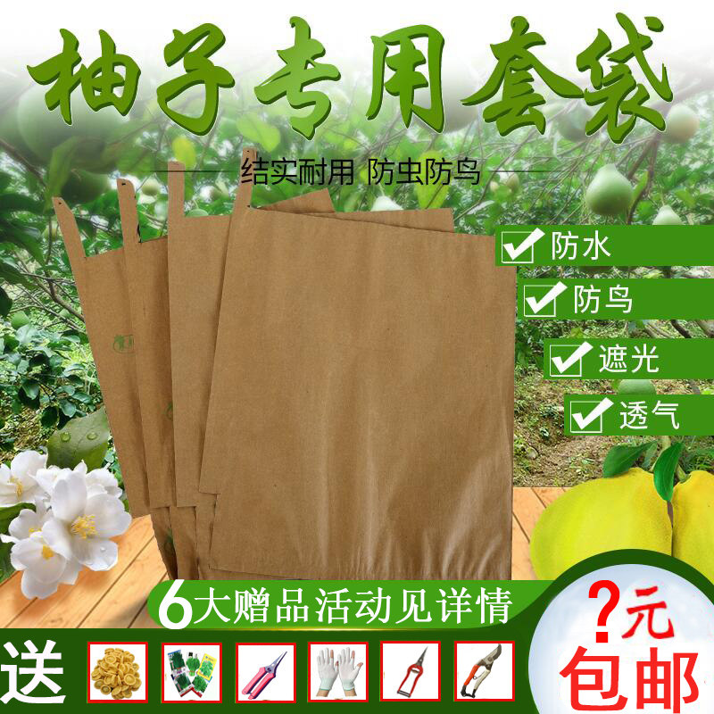 双层柚子果袋蜜柚袋沙田柚套袋水果套袋防虫防水专用加工果袋包邮