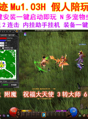 奇迹MU单机1.03H假人陪玩版 装备回收 转生带挂机助手局域网 送GM