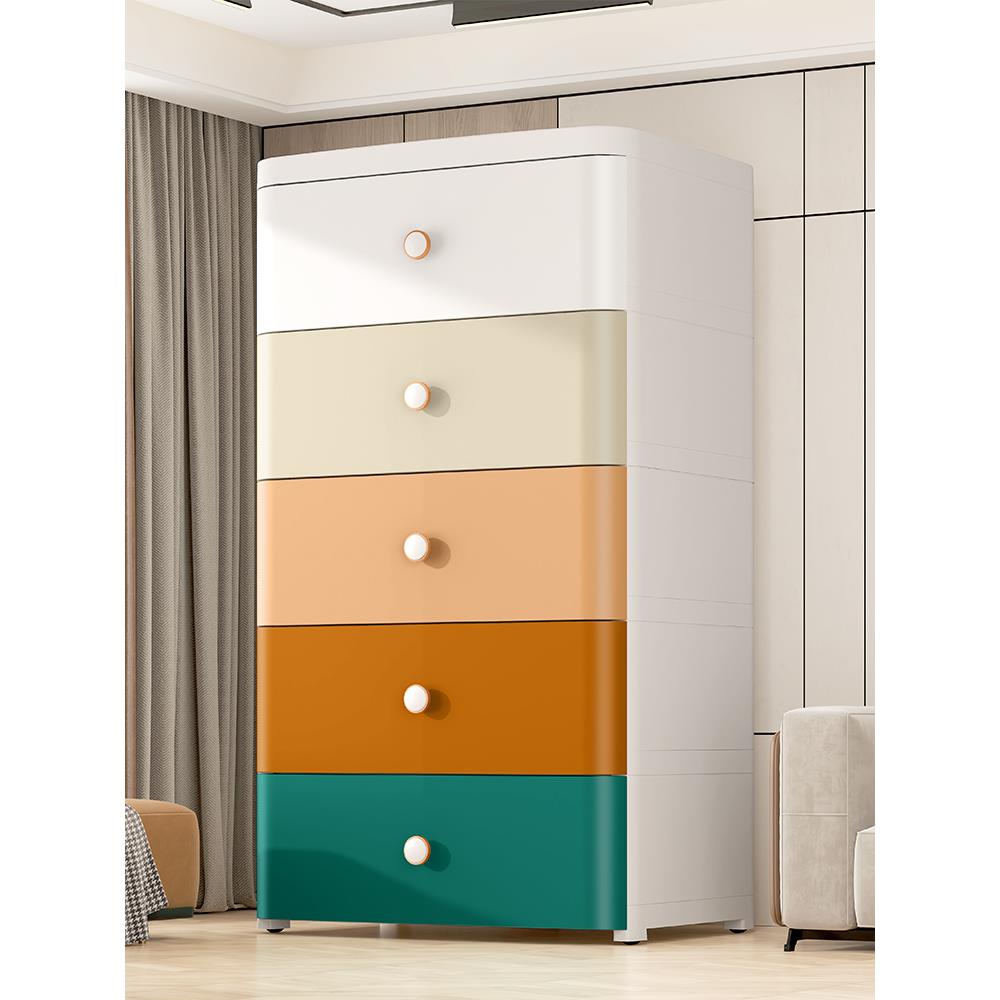 米悦阳台抽屉柜客厅办公室抽屉储物柜家庭厨房塑料储物箱儿童储物