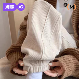 子秋冬款 婧麒孕妇裤 加绒加厚外穿运动裤 托腹卫裤 装 冬季 高端欧棉