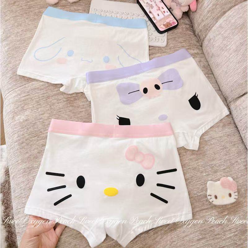 3丽欧男友～日系印花可爱凯蒂大耳狗库洛米纯棉男士四角内裤送礼,女士内衣/男士内衣/家居服,男平角内裤,淘宝优惠券,粉丝福利购,淘宝优惠卷