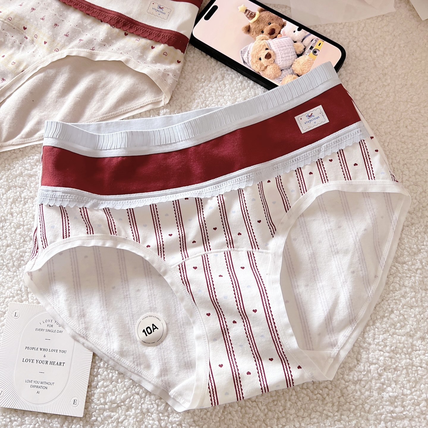 甜蜜派对~10A温柔精致花边抗菌全棉中腰内裤加长裆纯欲2026新款,女士内衣/男士内衣/家居服,女三角裤,淘宝优惠券,粉丝福利购,淘宝优惠卷