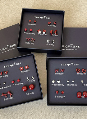 新年红色滴釉耳钉女2025新款秋冬气质耳环适合过年的高级感耳饰品