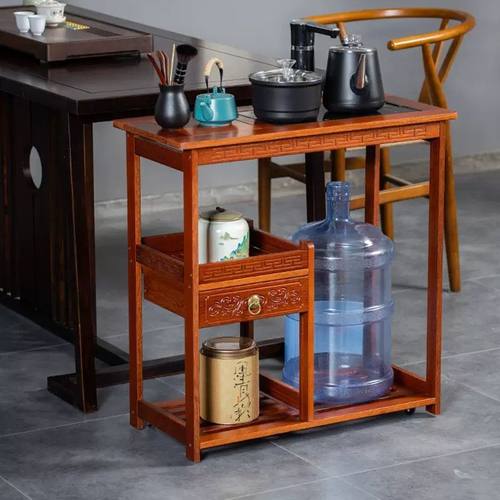 茶车可移动新中式全自动茶台一整套家用烧水壶实木茶水柜茶具全套
