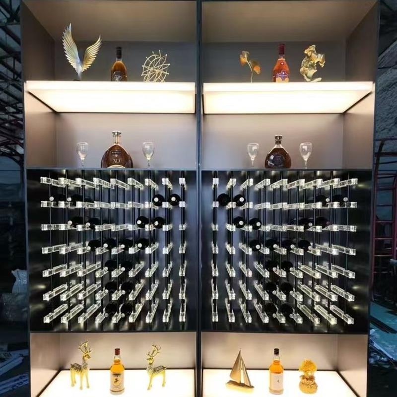 定制亚克力酒柜展示架不锈钢恒温酒柜红酒洋酒家用酒窖别墅酒柜