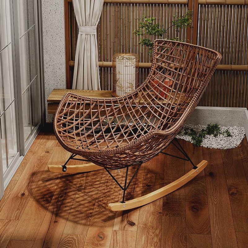 摇椅懒人摇摇躺椅家用户外休闲椅子大人客厅单人阳台休闲椅藤椅