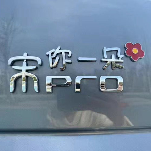 比亚迪个性尾标欢乐宋字标车贴