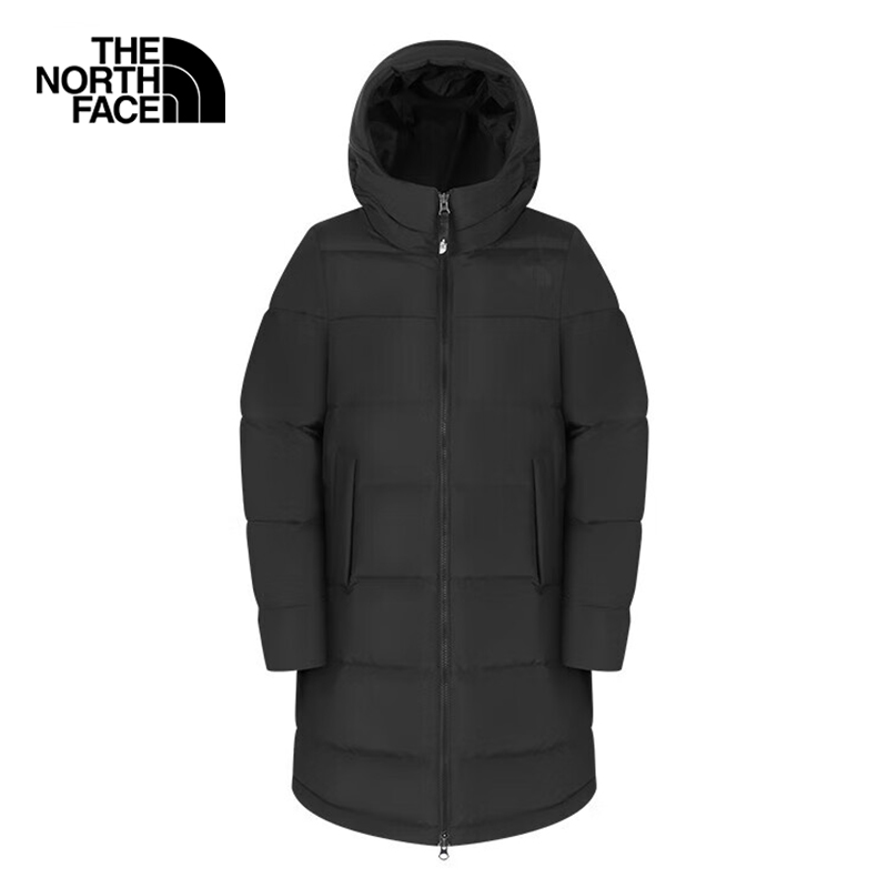 北面羽绒服女中长款鹅绒外套