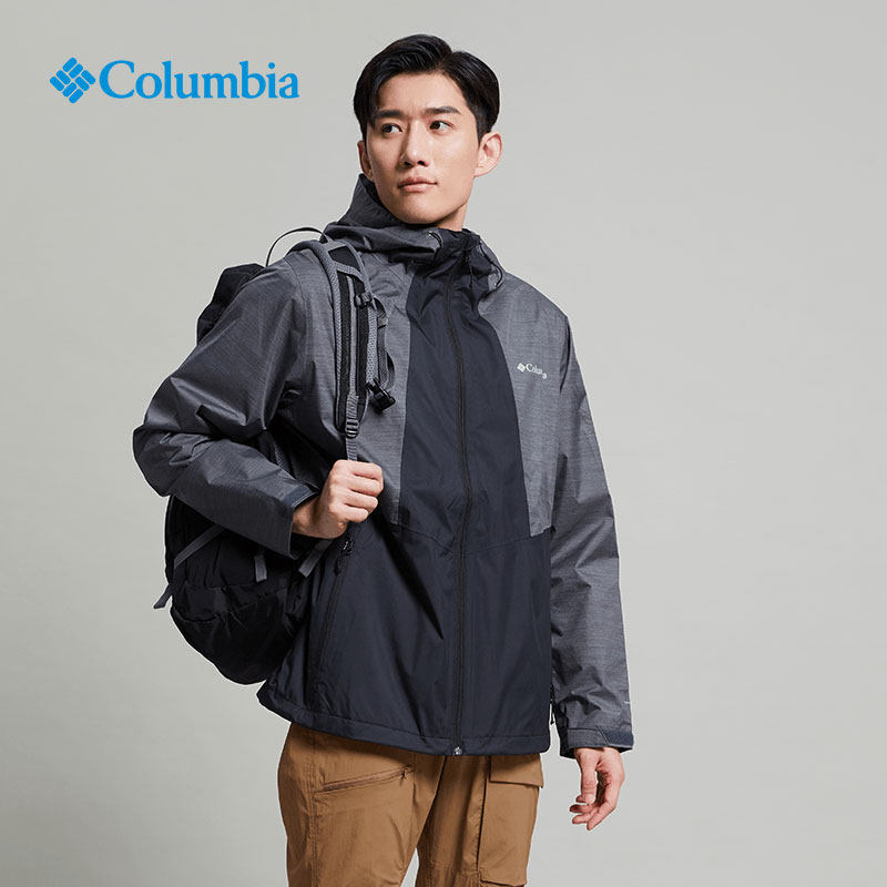 columbia哥伦比亚男装2023春夏新品户外单层奥米防水冲锋衣